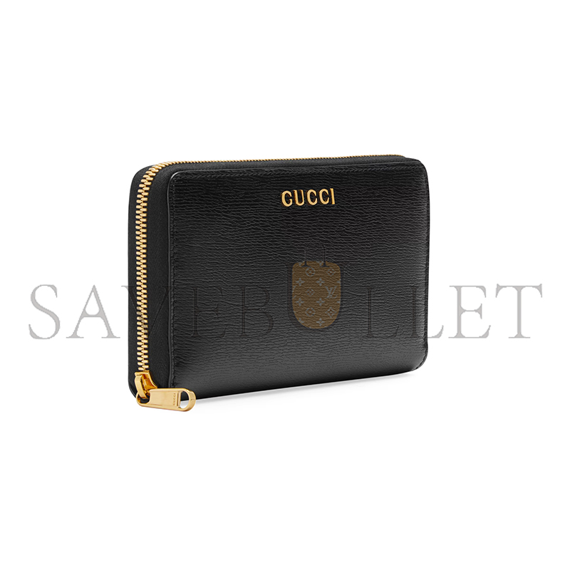 GUCCI ZIP AROUND WALLET WITH GUCCI SCRIPT 772642 (20*12.5*4cm)